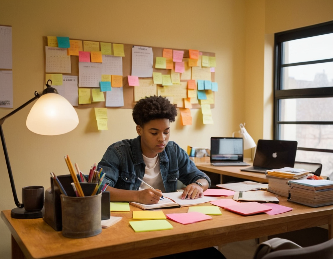 Students using scheduling tools to balance work, study, and life