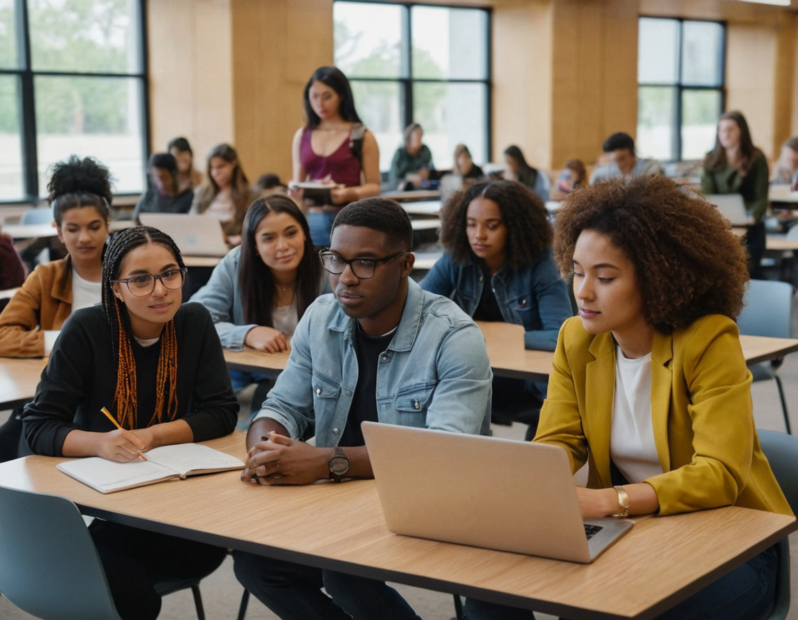Close-up detail of AI application in education