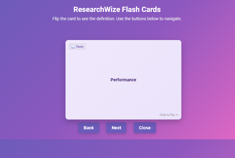 AI generates flashcards from a document screenshot