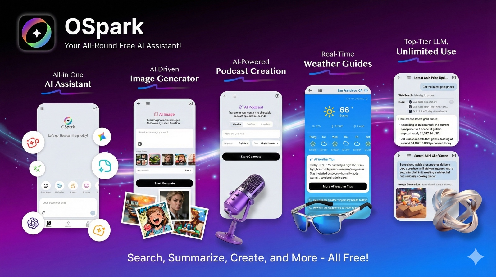 OSpark.ai Launches All-Round Free AI Assistant That Unifies Search, Summaries, and Creation in One App